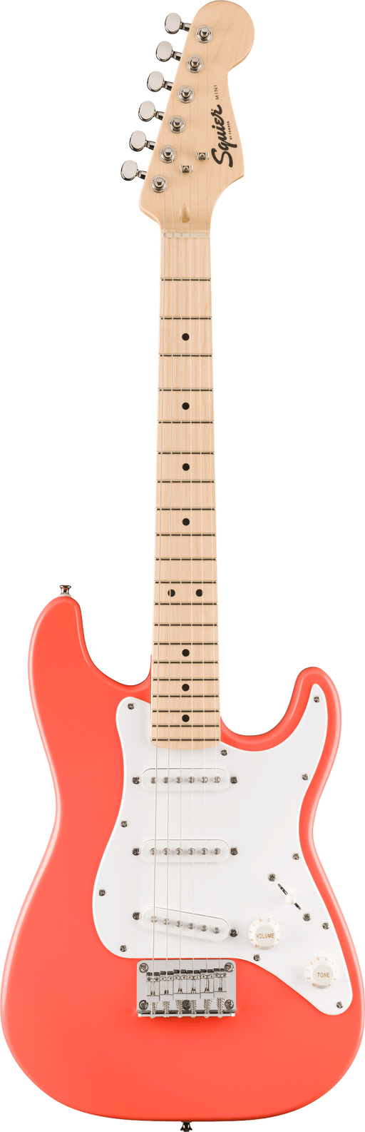 Squier Limited Edition Mini Stratocaster, Tahitian Coral - Fair Deal Music