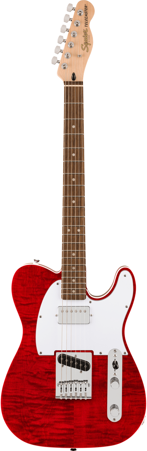 Squier Affinity Telecaster Flame Maple Top, Crimson Red Transparent - Fair Deal Music