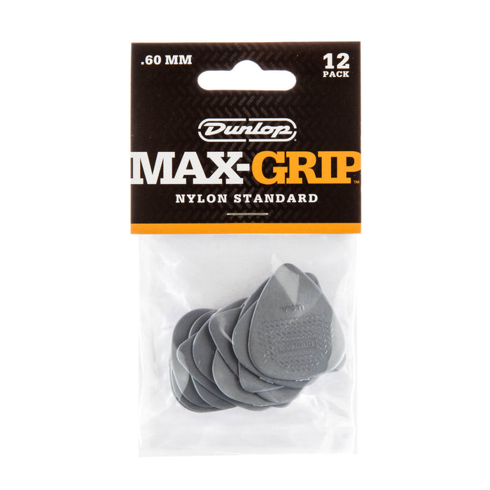 Jim Dunlop Max-Grip Nylon Standard Guitar Plectrum .60mm 12 Pack - Fair Deal Music