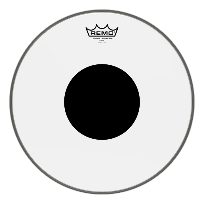 Remo Controlled Sound 10 Inch Clear Drum Head Batter Black Dot Top CS-0310-10 - Fair Deal Music