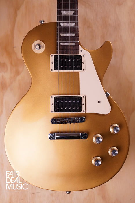 Gibson Les Paul Studio 50s Tribute Humbucker in Satin Gold Top with Dark Back, USED - Fair Deal Music