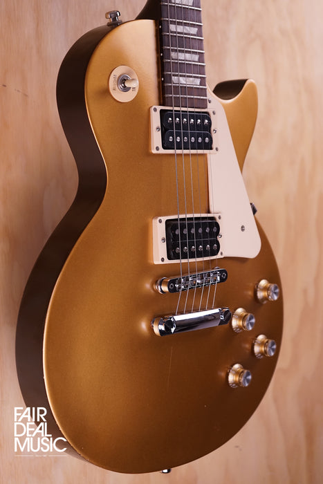 Gibson Les Paul Studio 50s Tribute Humbucker in Satin Gold Top with Dark Back, USED - Fair Deal Music