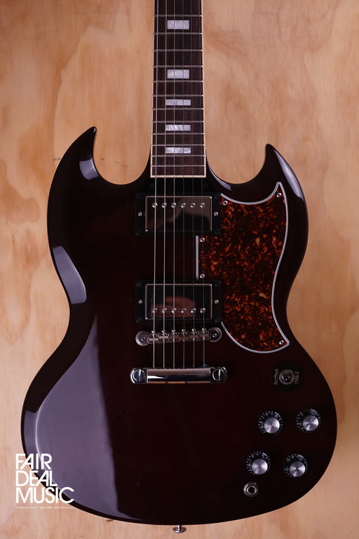 Gibson USA SG Standard in Oxblood with a tortoise pickguard, USED - Fair Deal Music