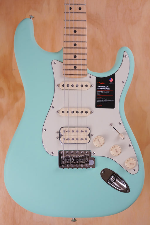 Fender American Performer Stratocaster HSS in Satin Surf Green, Ex-Display - Fair Deal Music