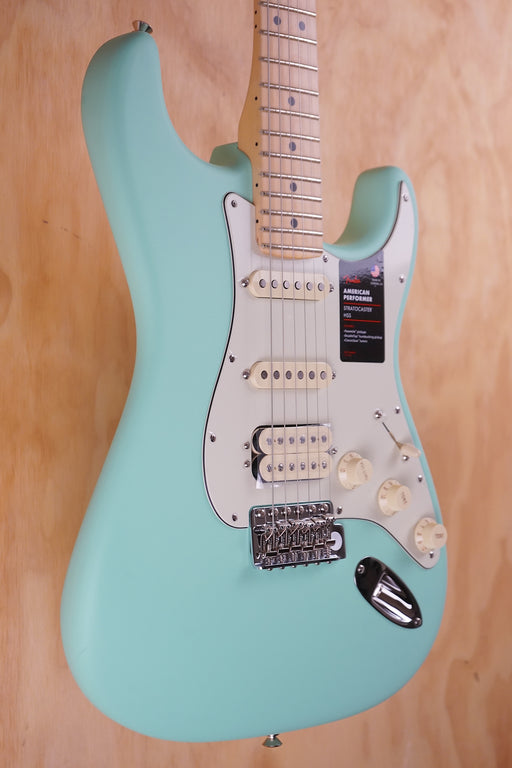 Fender American Performer Stratocaster HSS in Satin Surf Green, Ex-Display - Fair Deal Music