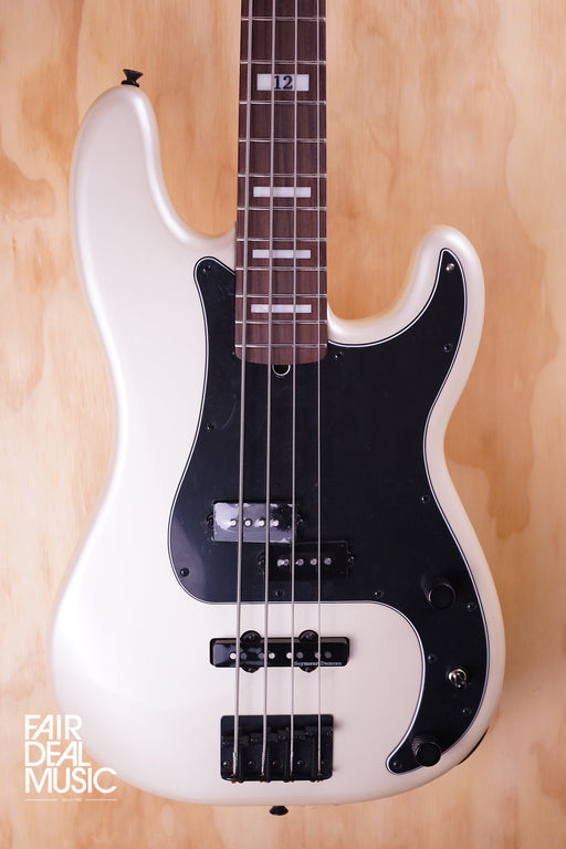 Fender Duff McKagan Deluxe Precision Bass in White Pearl, Ex Display - Fair Deal Music