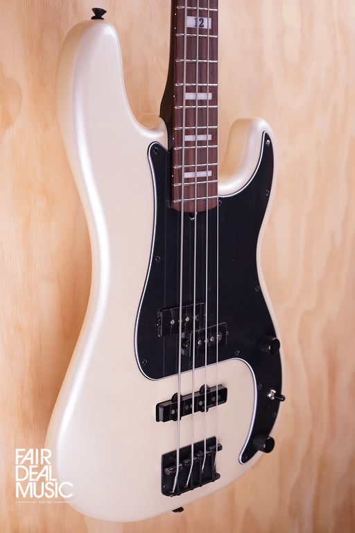 Fender Duff McKagan Deluxe Precision Bass in White Pearl, Ex Display - Fair Deal Music