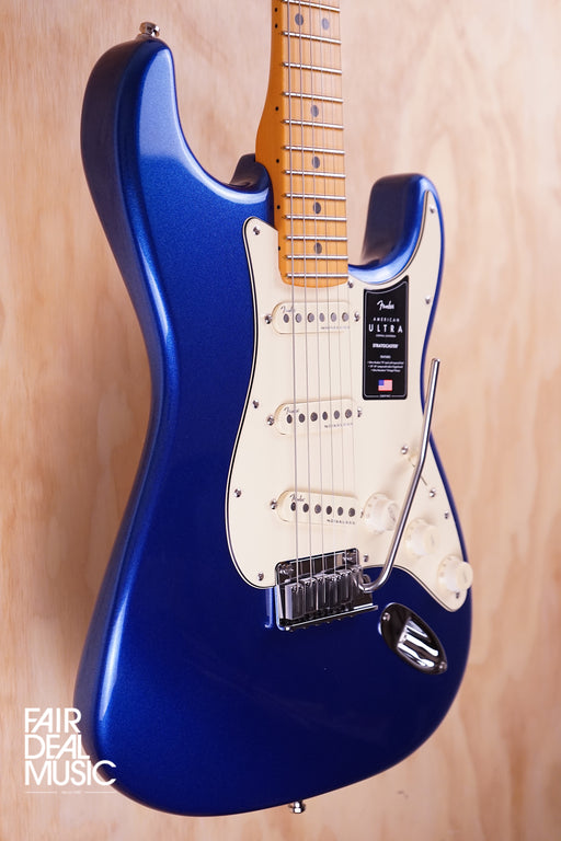 Fender American Ultra Stratocaster in Cobra Blue, Ex Display - Fair Deal Music