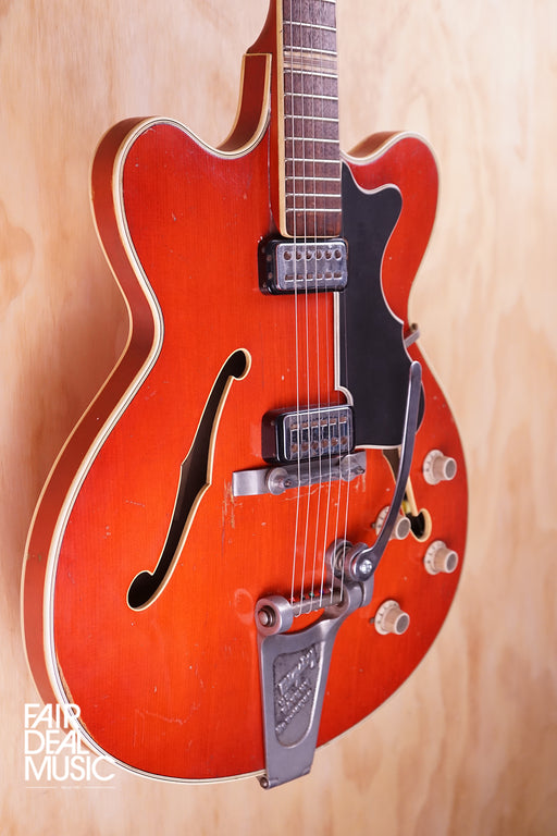 1960's Hofner Verithin Bigsby in Cherry Red, USED - Fair Deal Music