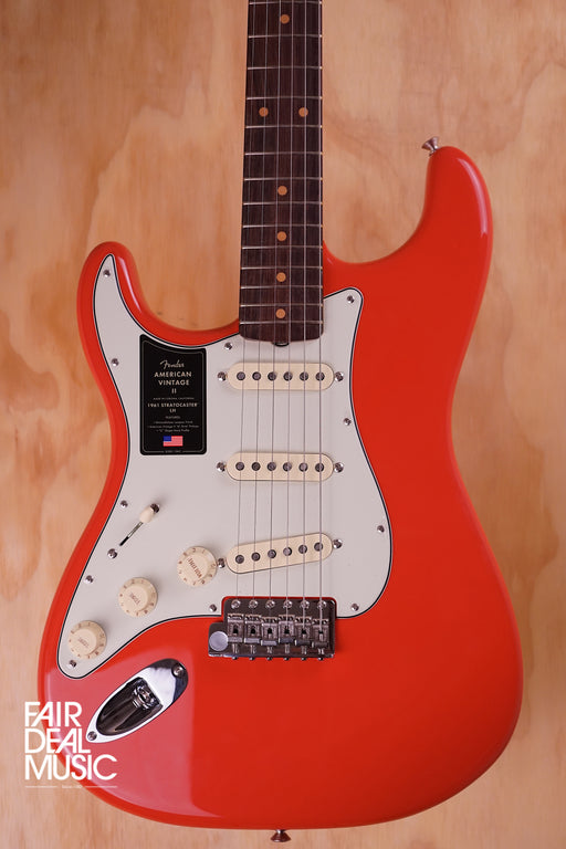 Fender American Vintage II 1961 Stratocaster, Fiesta Red, Left Handed, ex-display - Fair Deal Music