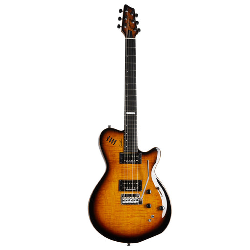 Godin LGXT 3 Voice Electric Guitar ~ Cognac Burst Flame - Fair Deal Music