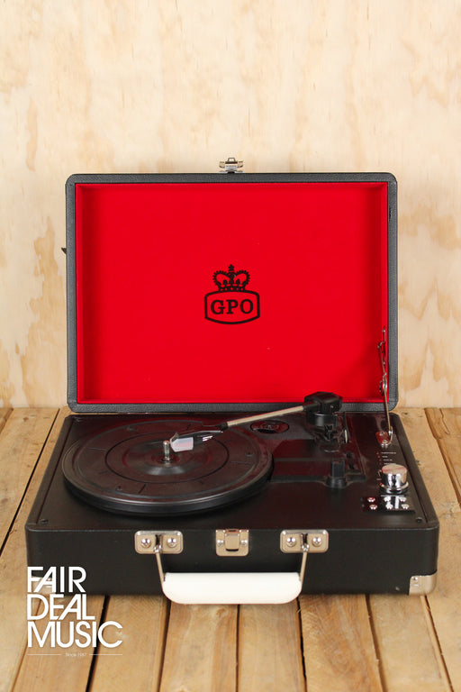 GPO Attache Vinyl Record Player with USB Direct Recording Jet Black [EX-DISPLAY] - Fair Deal Music