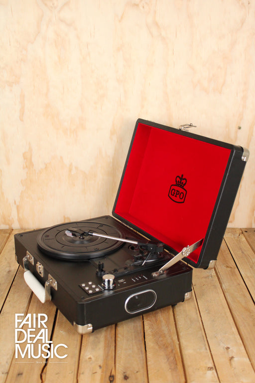 GPO Attache Vinyl Record Player with USB Direct Recording Jet Black [EX-DISPLAY] - Fair Deal Music