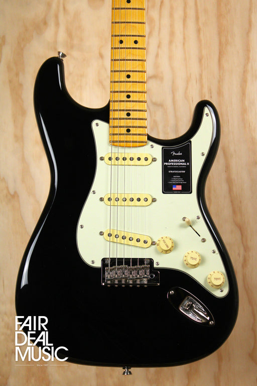 Fender American Professional II Stratocaster MN, Black, Ex Display - Fair Deal Music