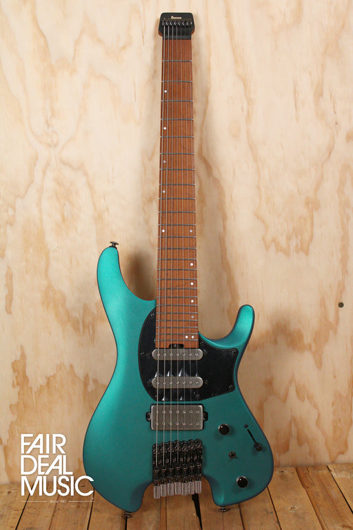 Ibanez Q547 Headless 7 String Guitar in Blue Chameleon Metallic Matte, Ex Display - Fair Deal Music