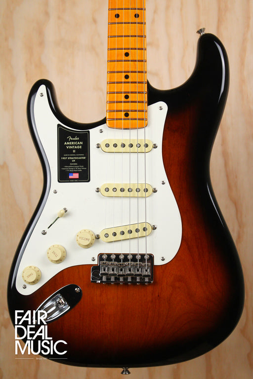 Fender American Vintage II 1957 Stratocaster in 2-Colour Sunburst Left-Handed, Ex Display - Fair Deal Music