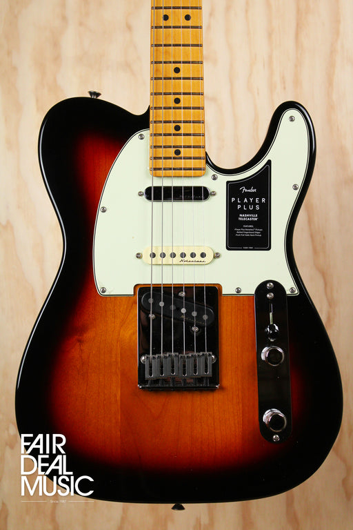 Fender Player Plus Nashville Telecaster, 3-Color Sunburst, Ex Display - Fair Deal Music