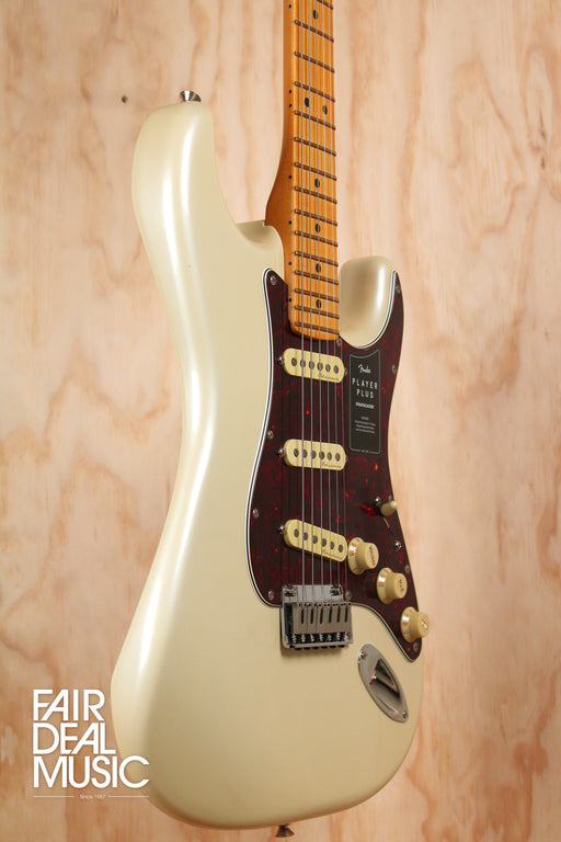 Fender Player Plus Stratocaster, Olympic Pearl, Ex Display - Fair Deal Music