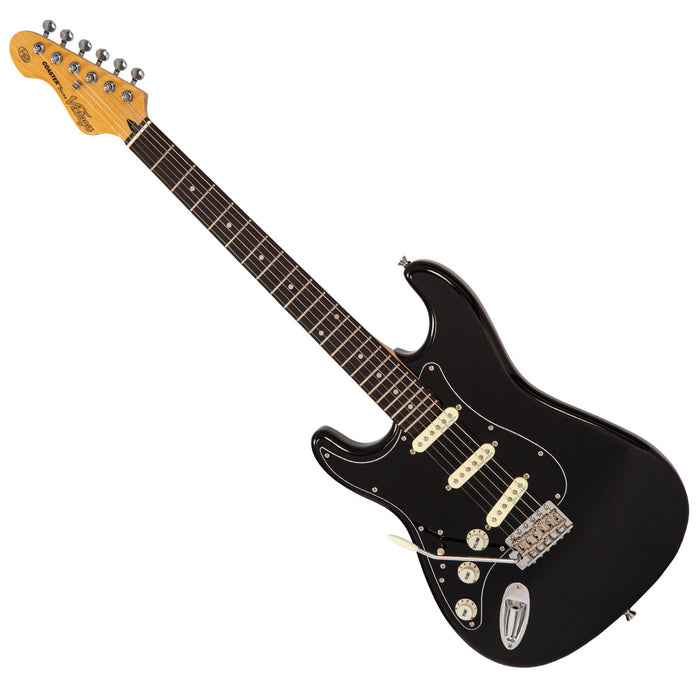 Vintage V60 Coaster Series Electric Guitar Pack ~ Left Hand Boulevard Black - Fair Deal Music