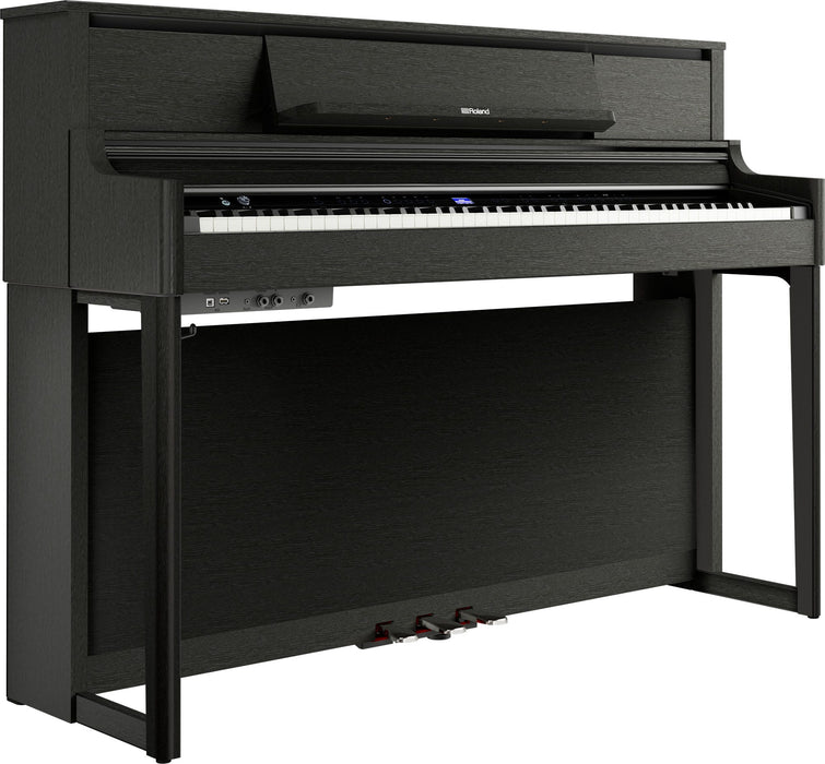 Roland LX-5-CH Digital Upright Piano Charcoal Black Bundle - Fair Deal Music