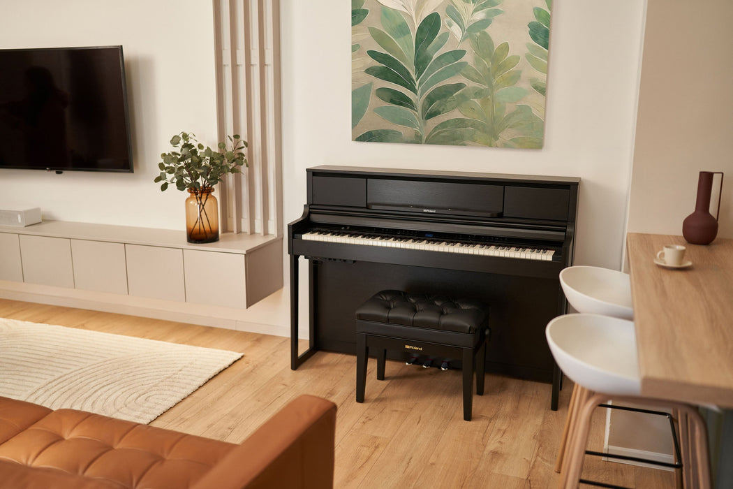 Roland LX-5-CH Digital Upright Piano Charcoal Black Bundle - Fair Deal Music