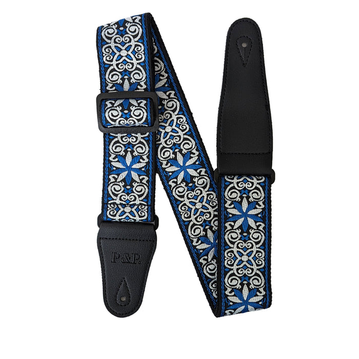 P&P Music Guitar Strap 2" Embroidered Pattern - Fair Deal Music