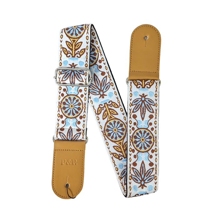 P&P Music Guitar Strap 2" Embroidered Pattern - Fair Deal Music