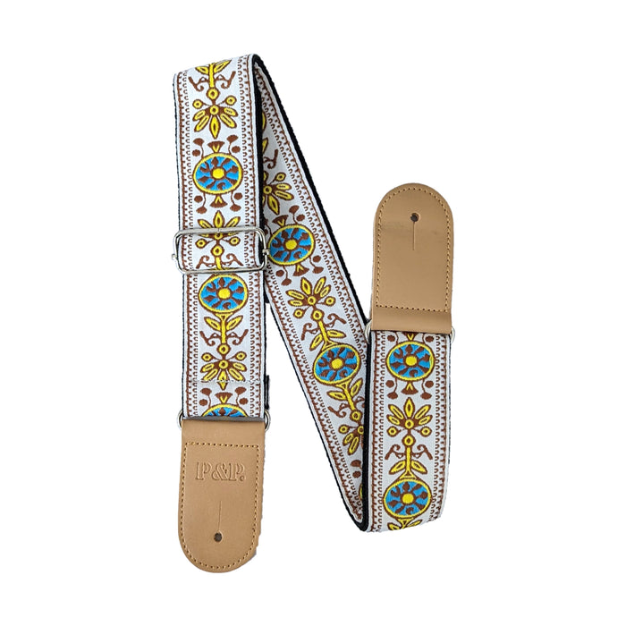 P&P Music Guitar Strap 2" Embroidered Pattern - Fair Deal Music