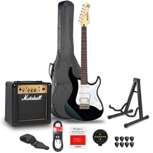 Yamaha Pacifica PA012 Black, Bundle - Fair Deal Music