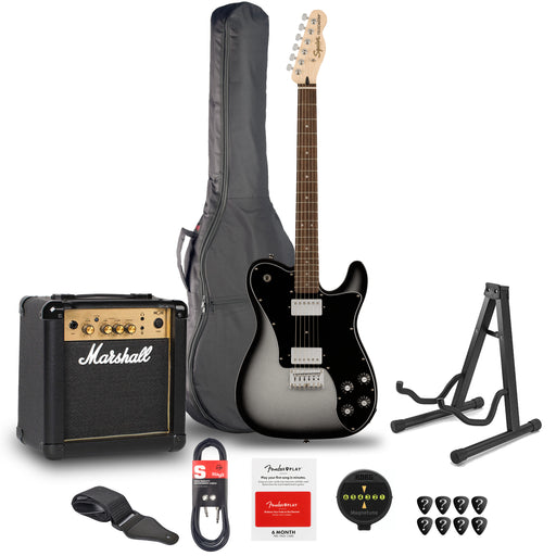 Squier Affinity Telecaster Deluxe Silver Burst, Bundle - Fair Deal Music