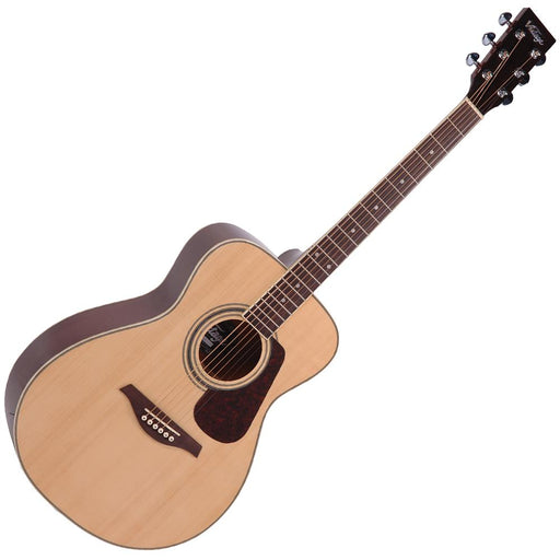Vintage V300 Acoustic Folk Guitar ~ Natural - Fair Deal Music
