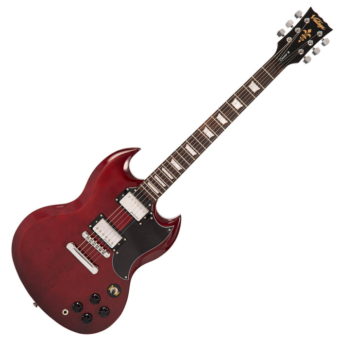 Vintage V69 Coaster Series Electric Guitar Pack ~ Cherry Red - Fair Deal Music