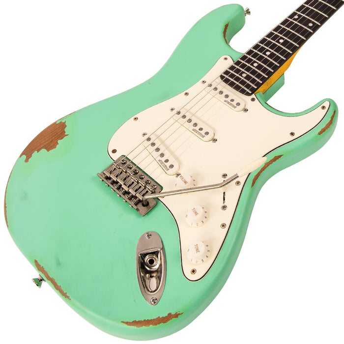 Vintage V6 ICON Electric Guitar ~ Distressed Ventura Green - Fair Deal Music