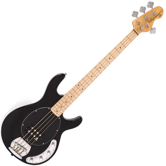 Vintage V96 ReIssued 4-String Active Bass ~ Black - Fair Deal Music