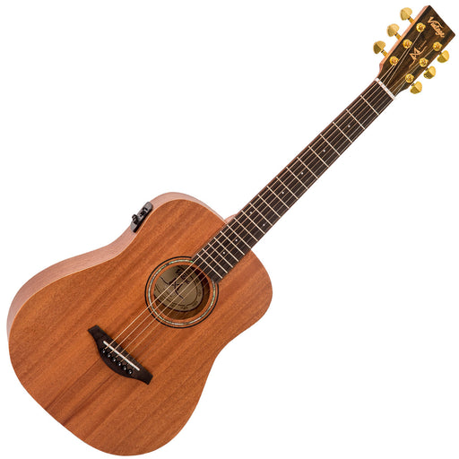 Vintage Mahogany Series 'Travel' Electro-Acoustic Guitar ~ Satin Mahogany - Fair Deal Music