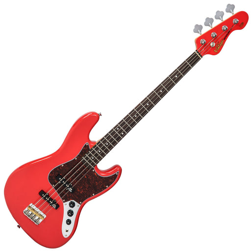 Vintage VJ74 ReIssued Bass ~ Firenza Red - Fair Deal Music
