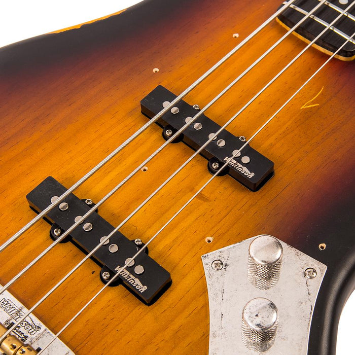 Vintage VJ74 ICON Bass ~ Distressed Sunset Sunburst - Fair Deal Music