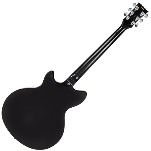 Vintage REVO Series 'Custom Supreme Baritone VI' Semi-Acoustic Guitar ~ Boulevard Black - Fair Deal Music