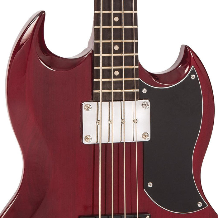 Vintage VS4 ReIssued Bass Guitar ~ Cherry Red - Fair Deal Music