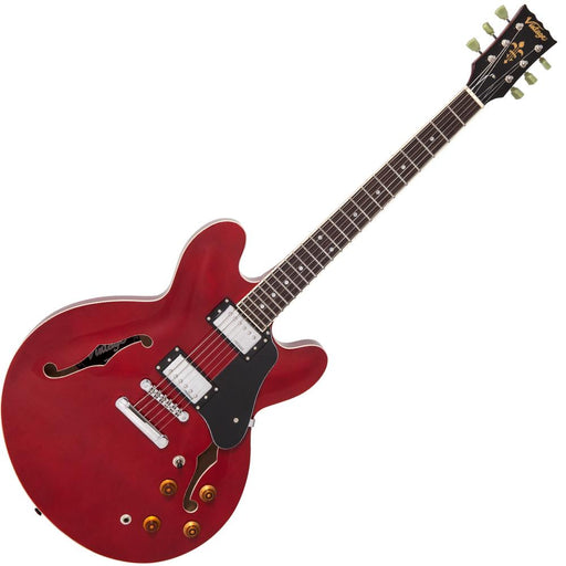Vintage VSA500 ReIssued Semi Acoustic Guitar ~ Cherry Red - Fair Deal Music