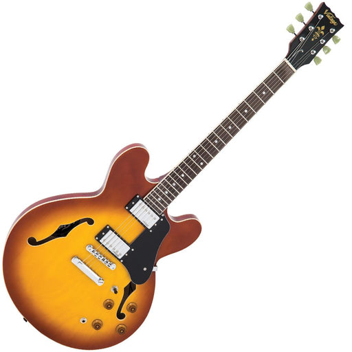 Vintage VSA500 ReIssued Semi Acoustic Guitar ~ Honeyburst - Fair Deal Music