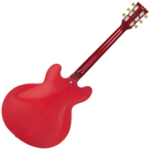 Vintage VSA500P ReIssued Semi Acoustic Guitar ~ Cherry Red - Fair Deal Music