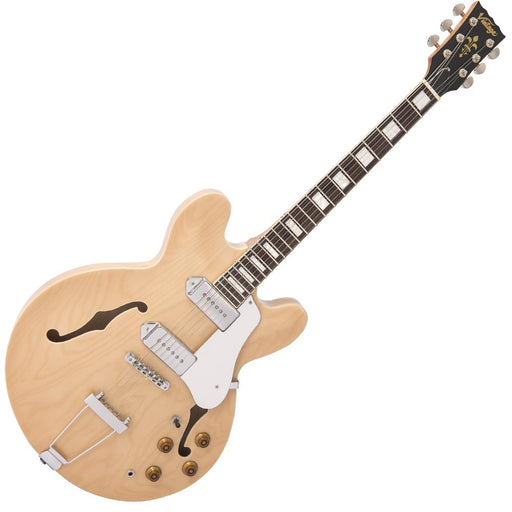 Vintage VSA500P ReIssued Semi Acoustic Guitar ~ Natural Maple - Fair Deal Music