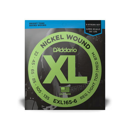 D'Addario EXL165-6 6-String Nickel Wound Bass Guitar Strings - Fair Deal Music