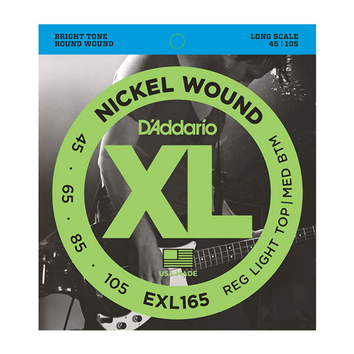 D'Addario EXL165 Nickel Wound Bass Guitar Strings, Custom Light, 45-105, Long Scale - Fair Deal Music