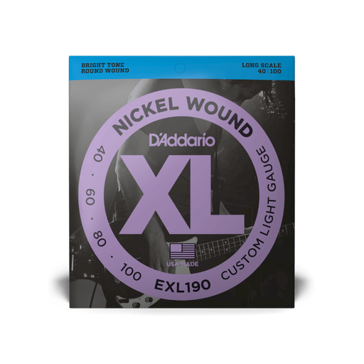 D'Addario EXL190 40-100 Custom Light, Long Scale, XL Nickel Bass Strings - Fair Deal Music