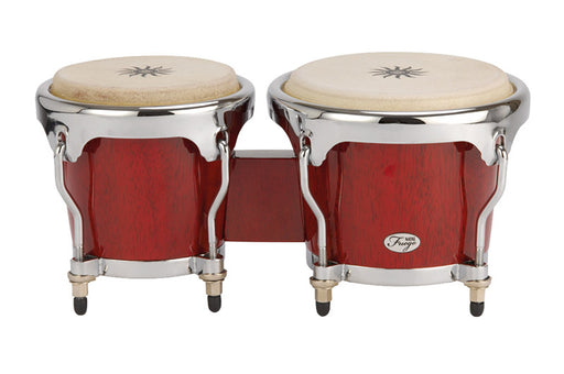 Natal NFU67R-HC Fuego Series Natural Wood Bongos in Gloss Red - Fair Deal Music