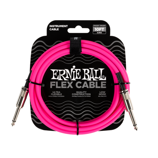 Ernie Ball Flex Instrument Cable 10ft, Pink - Fair Deal Music