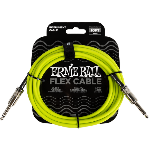 Ernie Ball Flex Instrument Cable 10ft, Green - Fair Deal Music