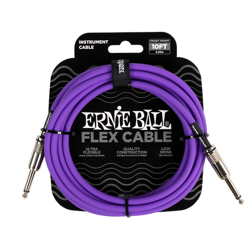 Ernie Ball Flex Instrument Cable 10ft, Purple - Fair Deal Music